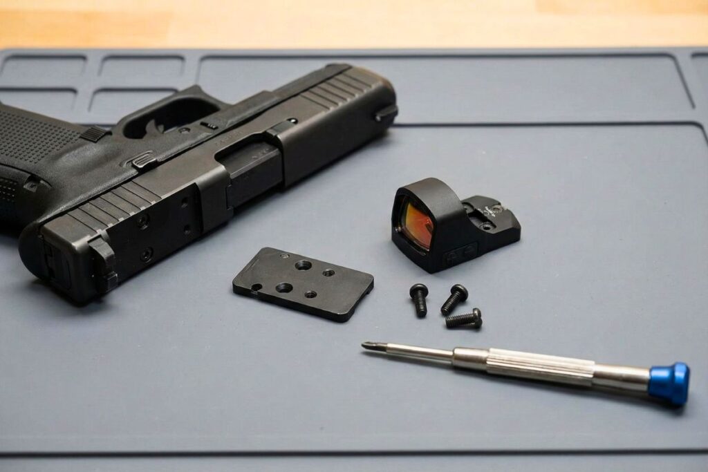 Jak poprawnie zamontować kolimator na pistolecie