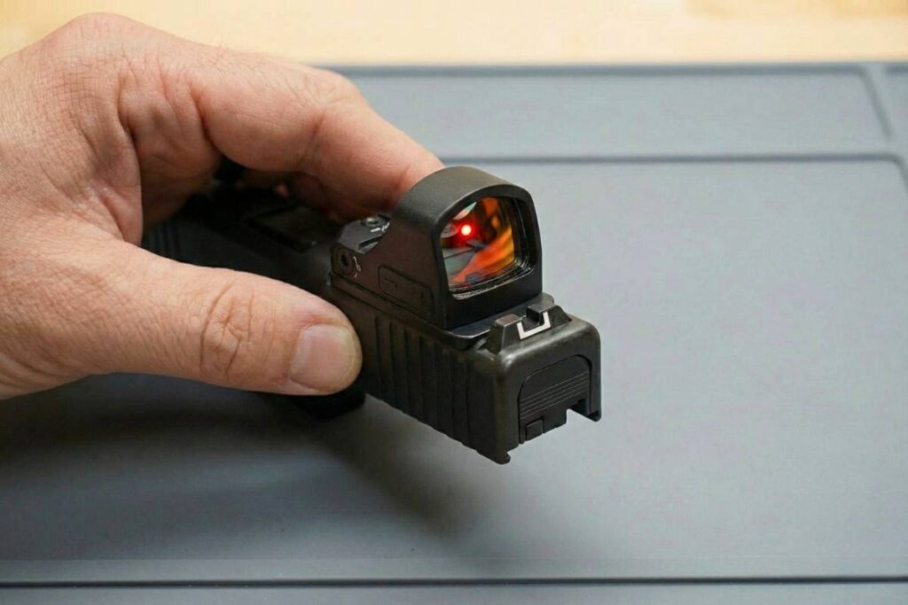 Jak poprawnie zamontować kolimator na pistolecie