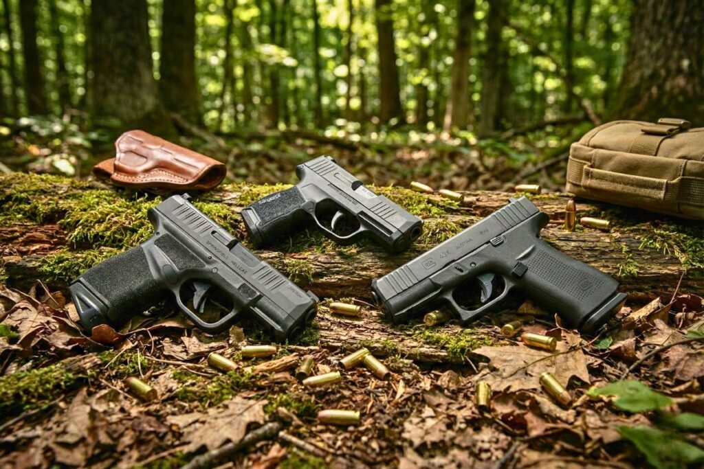 Porównanie Glock 43X, Sig P365 i Springfield Hellcat