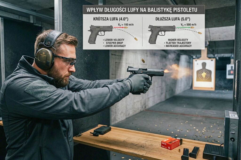 Jak długość lufy wpływa na celność i balistykę pistoletu