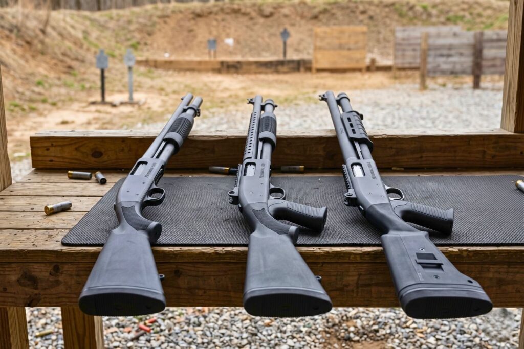Porównanie strzelb Mossberg 500, 590 i 590A1 – testy, opinie, wady i zalety modeli.